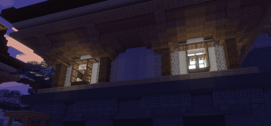 DevilSMP Minecraft server showing custom building and player hub